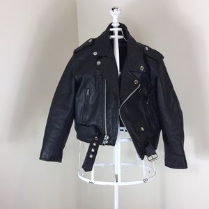 Unik Children’s Biker Punk Leather Jacket size 10